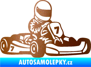Samolepka Motokára 002 pravá měděná metalíza