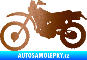Samolepka Motorka 046 levá měděná metalíza