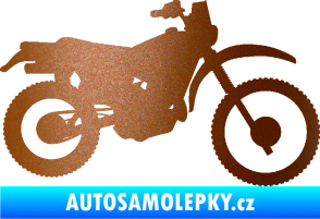 Samolepka Motorka 046 pravá měděná metalíza