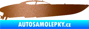 Samolepka Motorový člun 002 pravá měděná metalíza