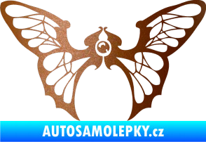 Samolepka Motýl 001 levá měděná metalíza