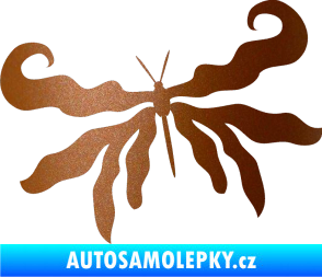 Samolepka Motýl 004 levá měděná metalíza