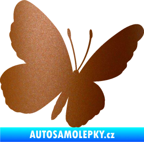 Samolepka Motýl 009 pravá měděná metalíza