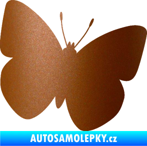 Samolepka Motýl 011 pravá měděná metalíza