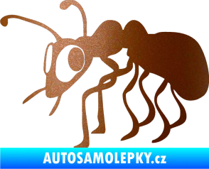 Samolepka Mravenec 001 levá měděná metalíza