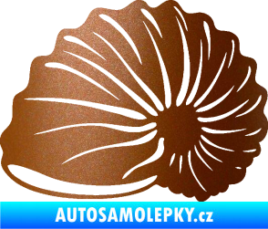 Samolepka Mušle 002 levá ulita měděná metalíza