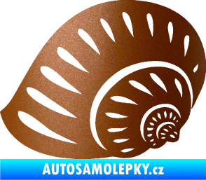 Samolepka Mušle 004 levá ulita měděná metalíza