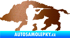 Samolepka Myslivost 006 levá divoké prase měděná metalíza