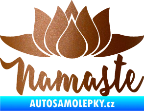 Samolepka Namaste 001 lotosový květ měděná metalíza