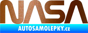 Samolepka NASA nápis měděná metalíza