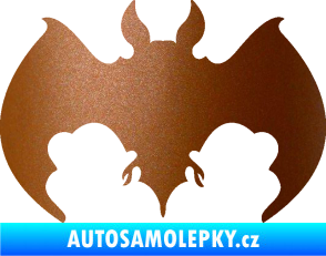 Samolepka Netopýr 002 měděná metalíza