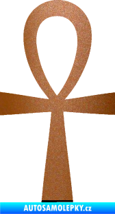 Samolepka Nilský kříž Ankh měděná metalíza