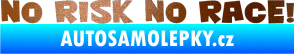 Samolepka No risk no race 001 měděná metalíza