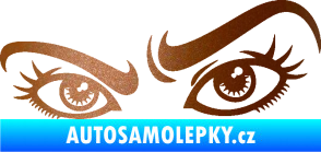 Samolepka Oči 004 levá měděná metalíza