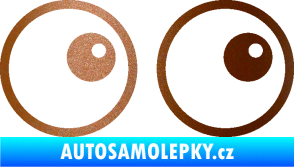 Samolepka Oči 006 pravá měděná metalíza