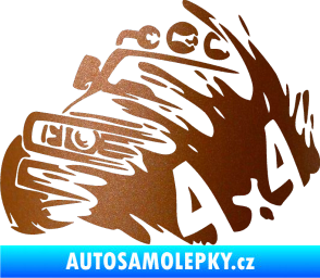Samolepka Off Road 002 levá 4x4 měděná metalíza