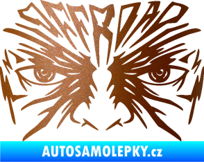Samolepka Off Road 004 s obličejem měděná metalíza