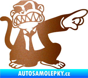 Samolepka Opičák JDM pravá měděná metalíza