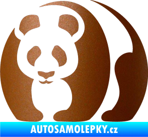 Samolepka Panda 001 levá měděná metalíza