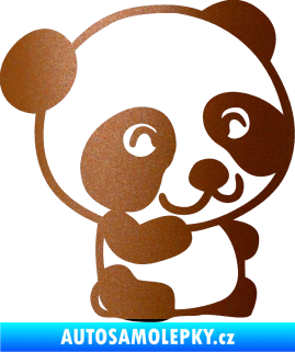 Samolepka Panda 002 pravá měděná metalíza