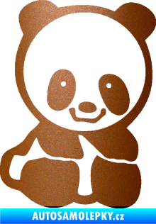 Samolepka Panda 009 pravá baby měděná metalíza