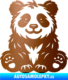 Samolepka Panda 013 levá spokojená měděná metalíza