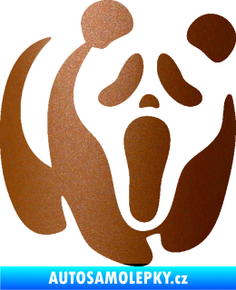 Samolepka Panda 014 pravá maska Vřískot měděná metalíza