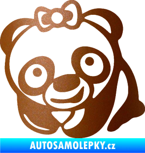 Samolepka Panda baby levá měděná metalíza