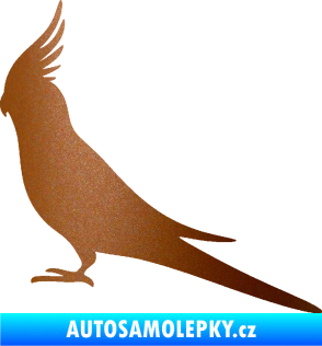 Samolepka Papoušek 002 levá měděná metalíza