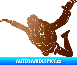 Samolepka Parašutista 004 levá měděná metalíza