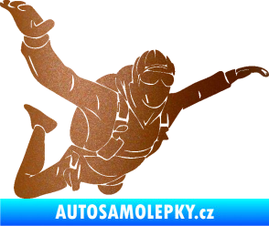 Samolepka Parašutista 004 pravá měděná metalíza