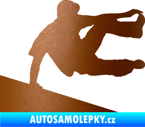 Samolepka Parkour 001 pravá měděná metalíza
