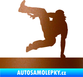 Samolepka Parkour 002 levá měděná metalíza