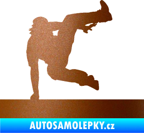 Samolepka Parkour 002 pravá měděná metalíza