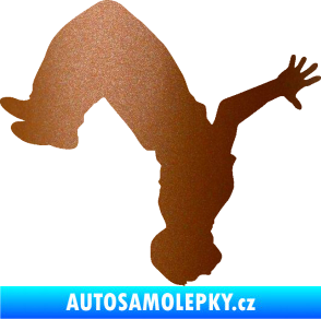Samolepka Parkour 003 pravá měděná metalíza