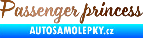 Samolepka Passenger Princess 001 nápis měděná metalíza