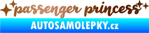 Samolepka Passenger Princess 002 nápis s hvězdičkami měděná metalíza