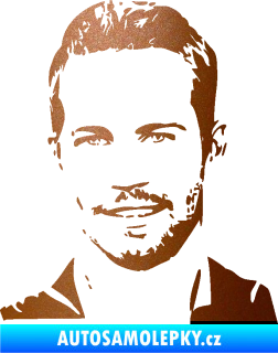 Samolepka Paul Walker 001 levá měděná metalíza