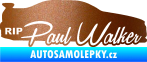 Samolepka Paul Walker 005 RIP měděná metalíza