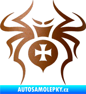 Samolepka Pavouk 003 křižák měděná metalíza