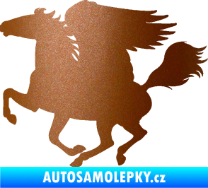 Samolepka Pegas 001 levá okřídlený kůň měděná metalíza