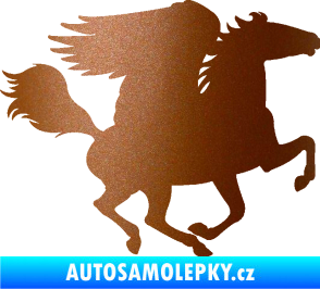 Samolepka Pegas 001 pravá okřídlený kůň měděná metalíza