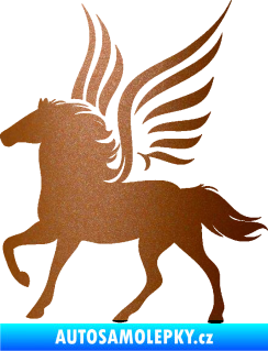 Samolepka Pegas 002 levá okřídlený kůň měděná metalíza