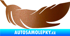 Samolepka Peříčko 007 pravá měděná metalíza