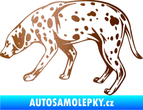 Samolepka Pes 001 levá Dalmatin měděná metalíza