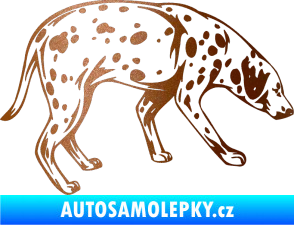 Samolepka Pes 001 pravá Dalmatin měděná metalíza
