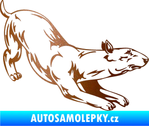 Samolepka Pes 009 pravá měděná metalíza