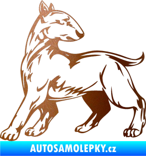 Samolepka Pes 011 levá měděná metalíza