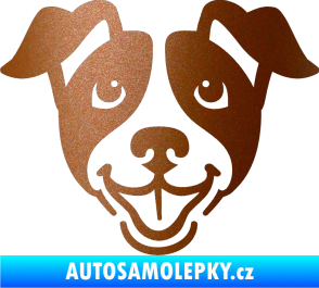 Samolepka Pes 065 měděná metalíza