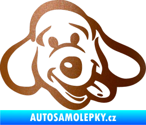 Samolepka Pes 078 pravá měděná metalíza